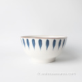 Vide à la vaisselle d&#39;impression en porcelaine blanche simple